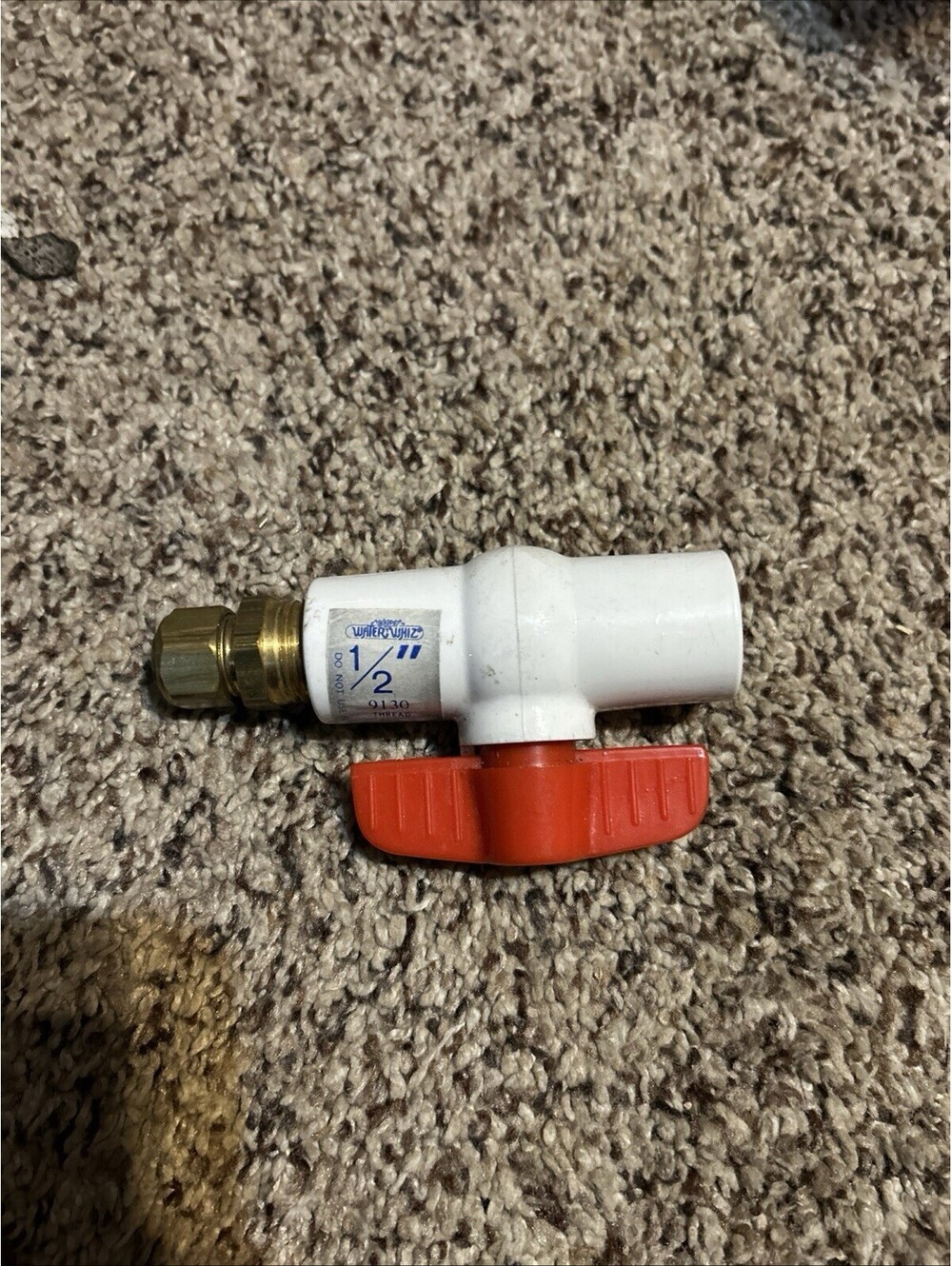 Water Whiz 1/2 Inch Ball Valve PVC New